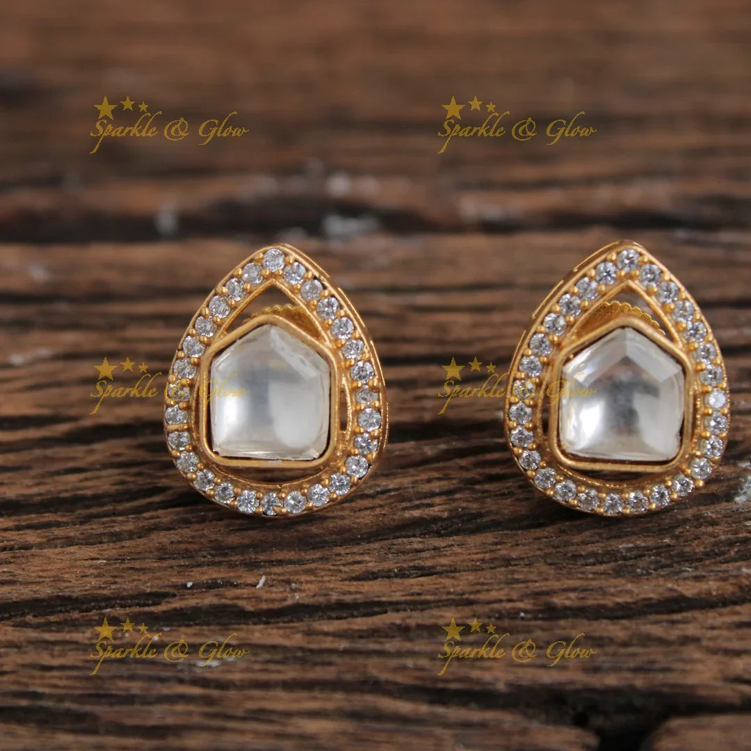 Gorgeous two layer three stone pendent with chain with CZ stones - Sparkle and Glow