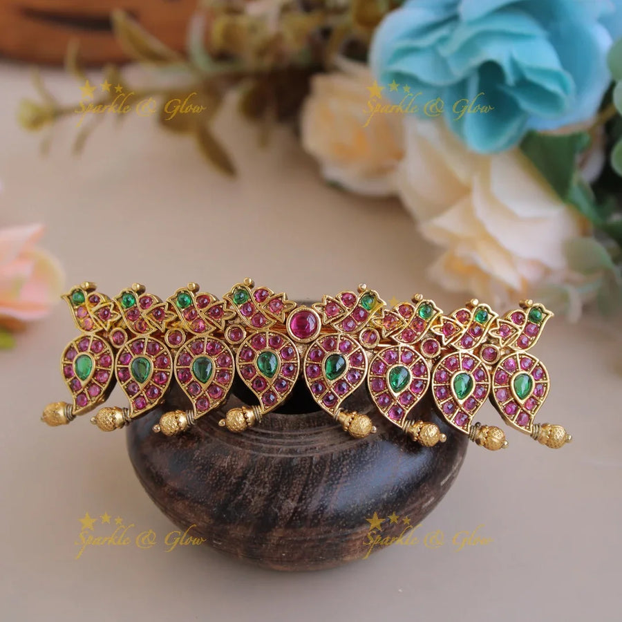Exclusive Gold alike Floral Hair Clip - Sparkle and Glow