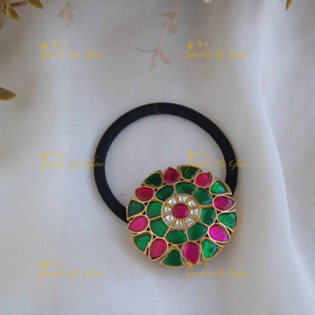 Traditional Jadau Hairband - Floral Style