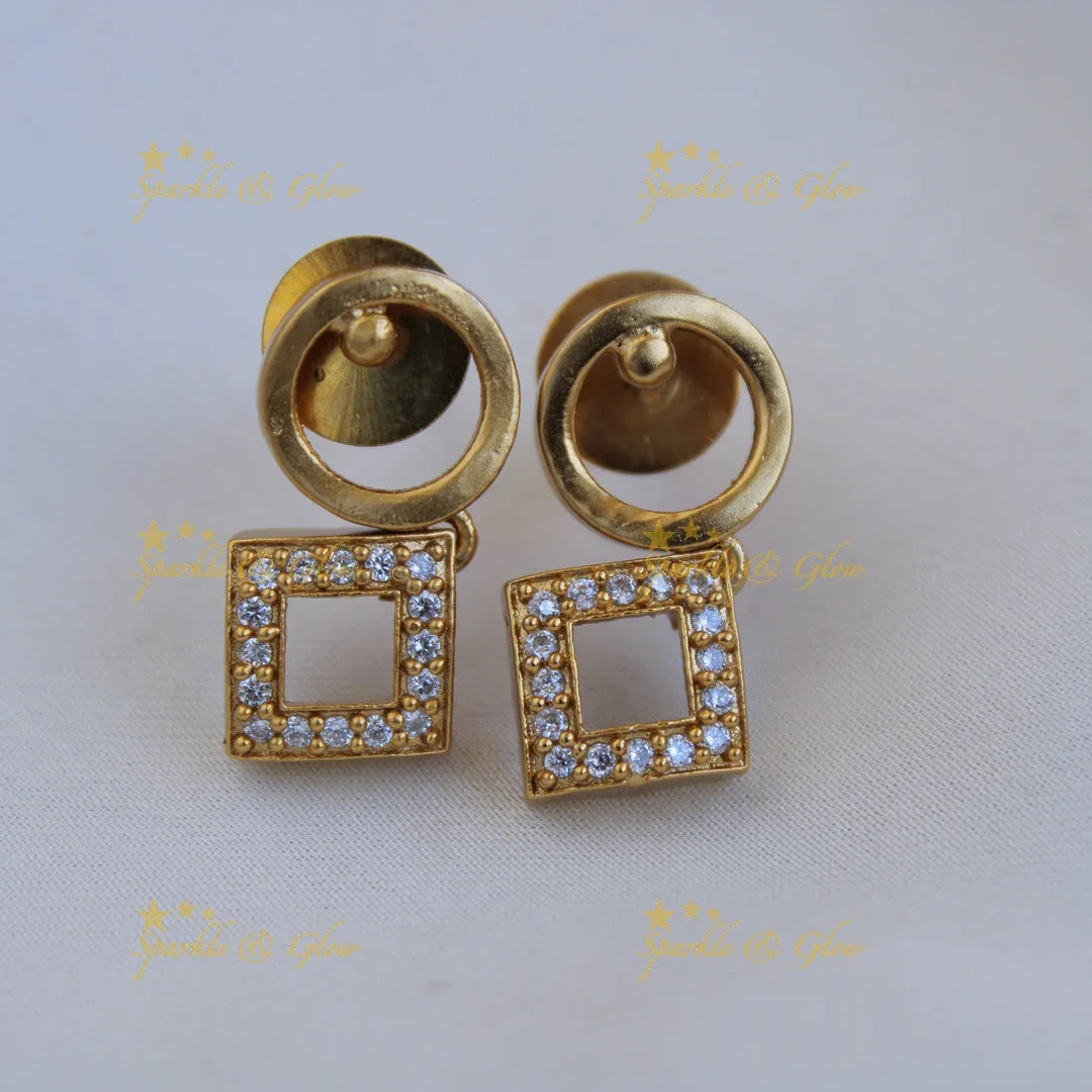 Premium matte stunning circle and diamond shaped ad necklace - Sparkle and Glow