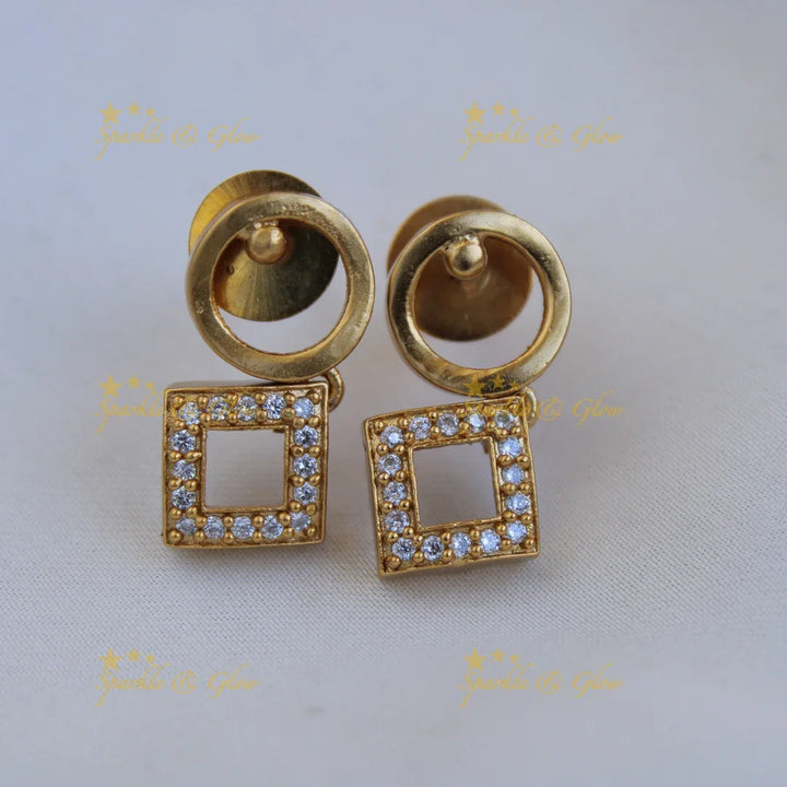 Premium matte stunning circle and diamond shaped ad necklace - Sparkle and Glow