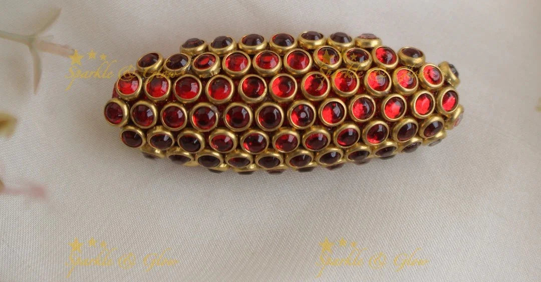 Elegant Bubble Design Silk Thread SareePin - Sparkle and Glow