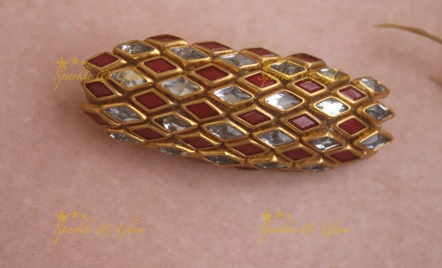 Stunning Star Floral design Silk Thread SareePin - Sparkle and Glow