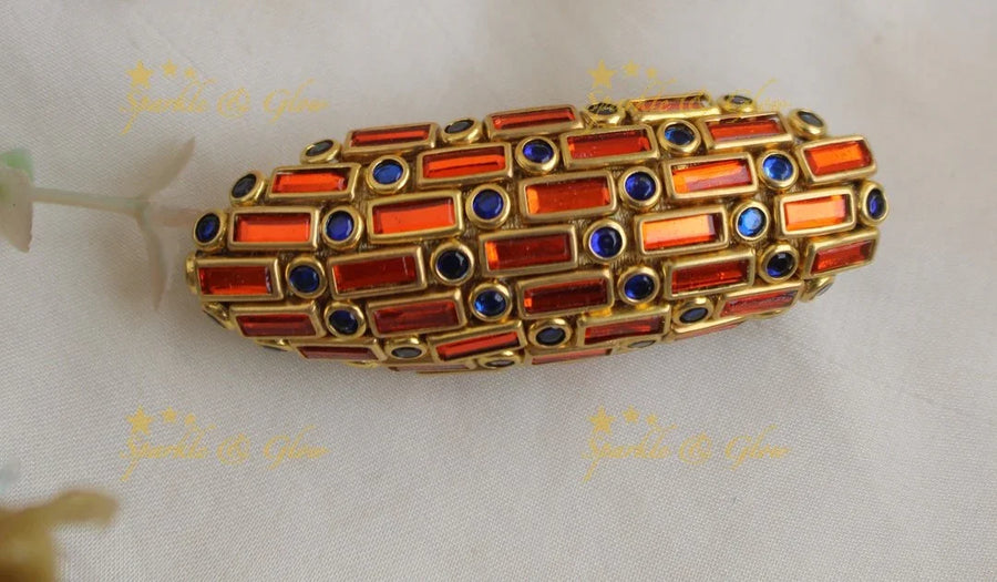 Elegant Box dot design Silk thread SareePin - Sparkle and Glow