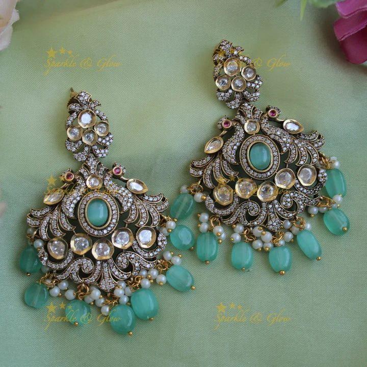 Beautiful Peacock elephant design Victorian AD choker - Sparkle and Glow