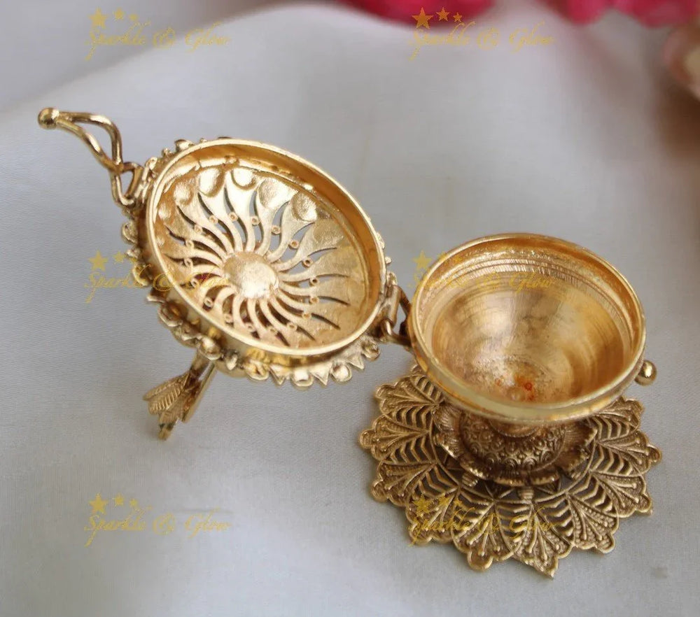 Stunning Kemp Floral Kumkum Box - Sparkle and Glow