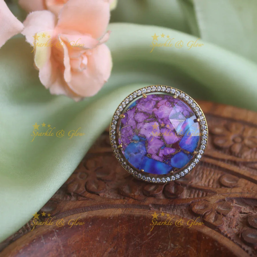 Beautiful Victorian AD Cristal finger ring - Sparkle and Glow