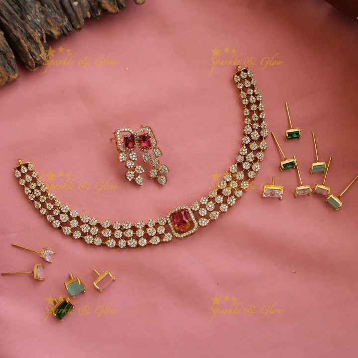 Statement interchangeable ad necklace - Sparkle and Glow