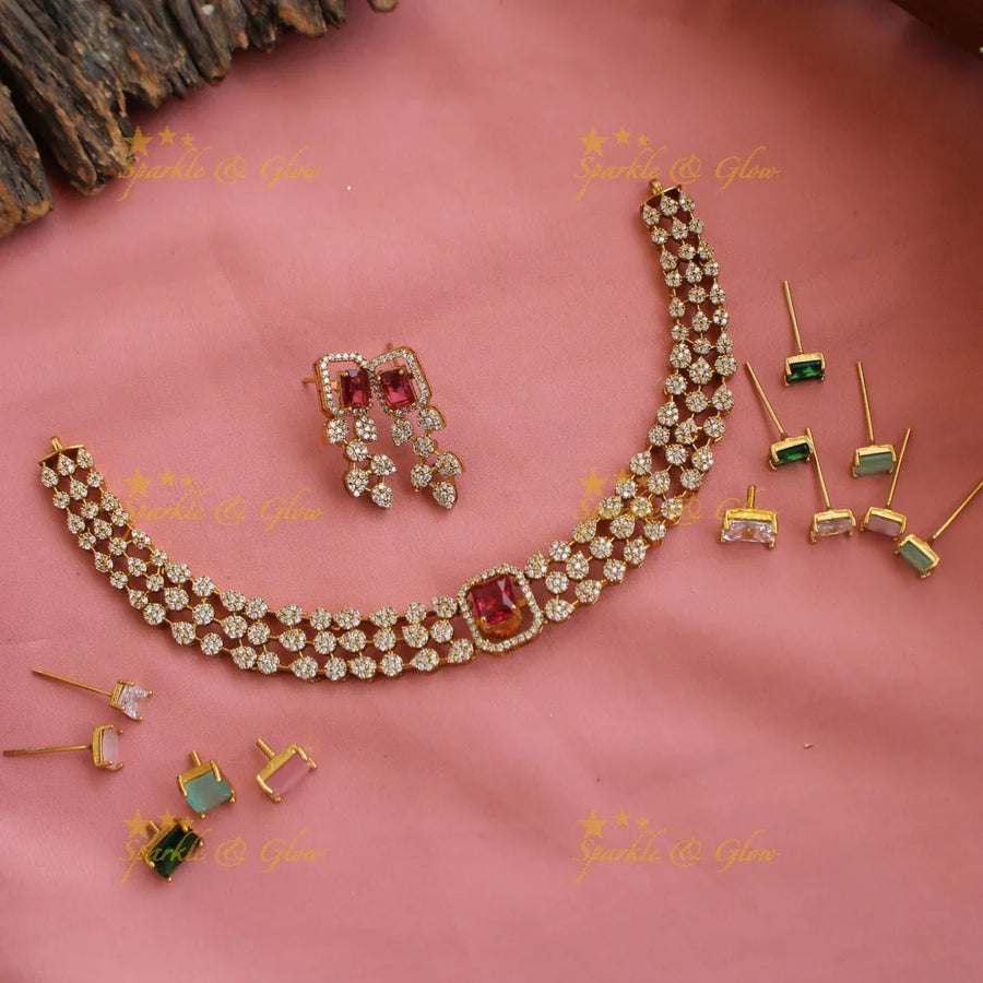 Statement interchangeable ad necklace - Sparkle and Glow