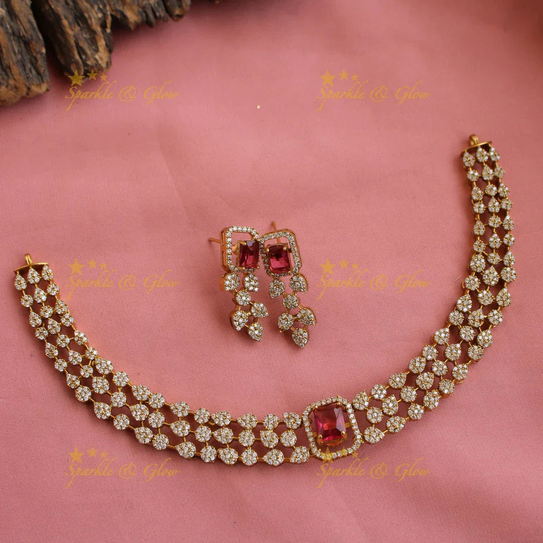 Statement interchangeable ad necklace - Sparkle and Glow