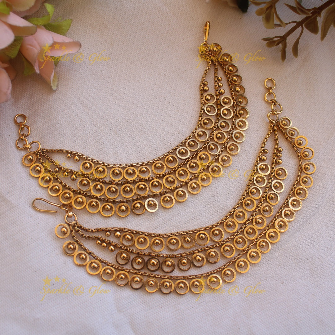 Stunning gold polished earchain