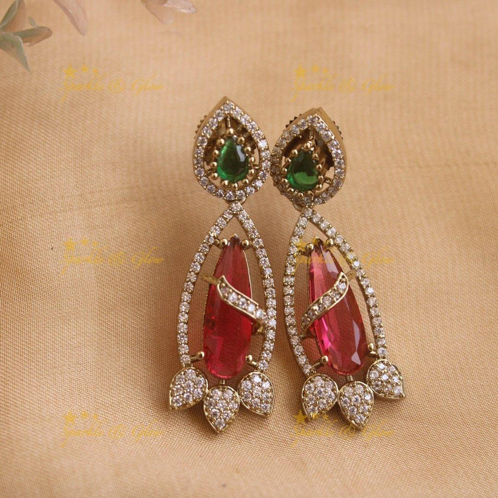 Elegant Parrot design oval stone pendant black beads necklace, mangalsutra - mint green - Sparkle and Glow