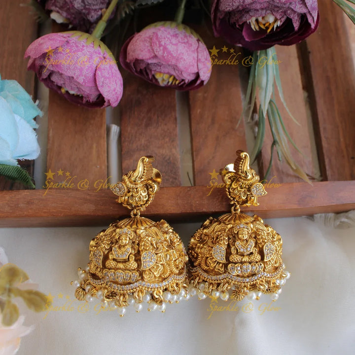 Elegant Lakshmi gold alike pendent chain set - Sparkle and Glow