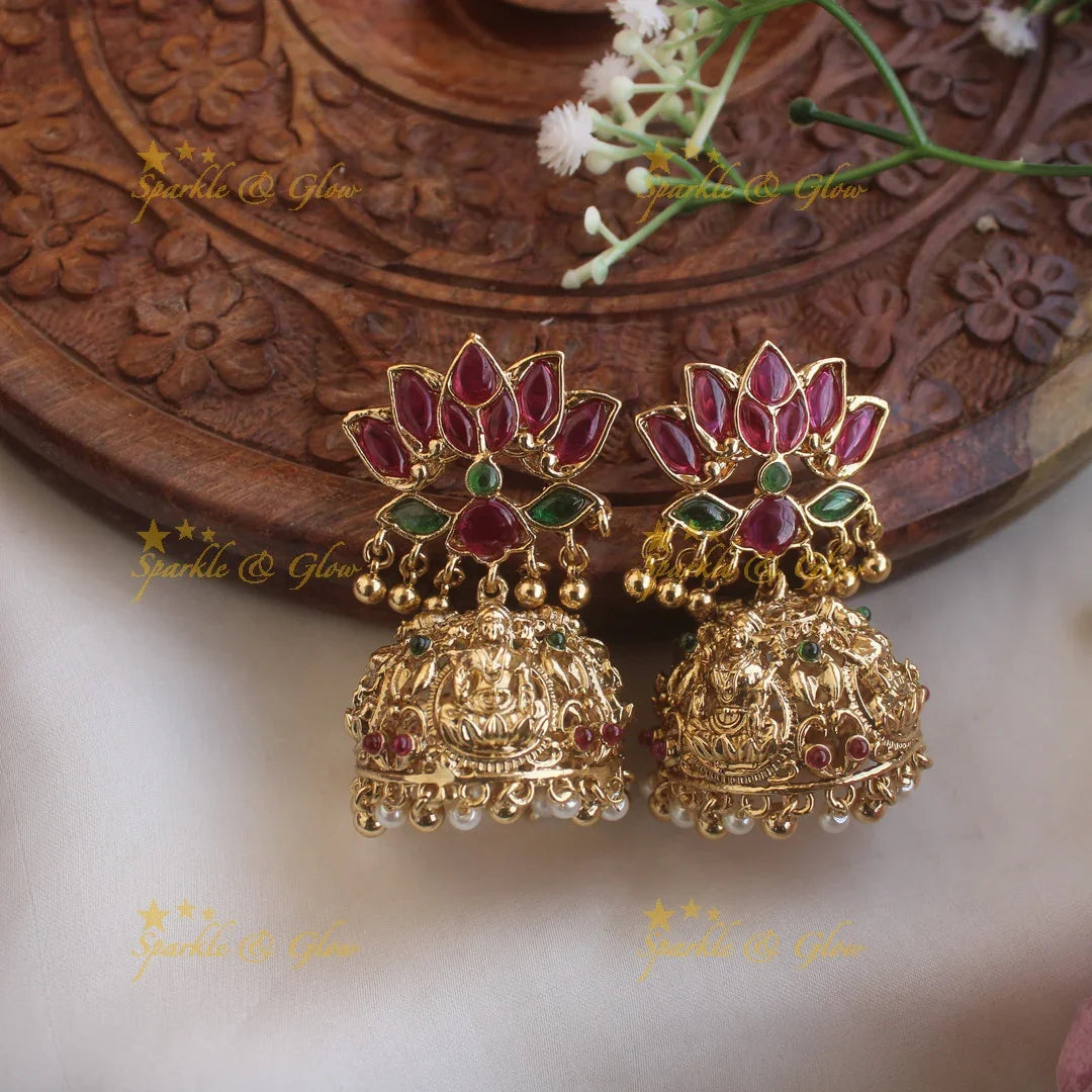 Beautiful Kemp Lotus Lakshmi Long necklace - Sparkle and Glow