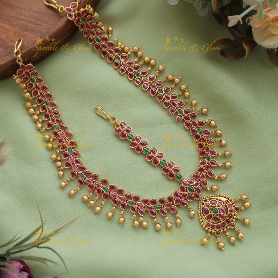 Sparkling Kemp Floral Bridal Tikka - Sparkle and Glow