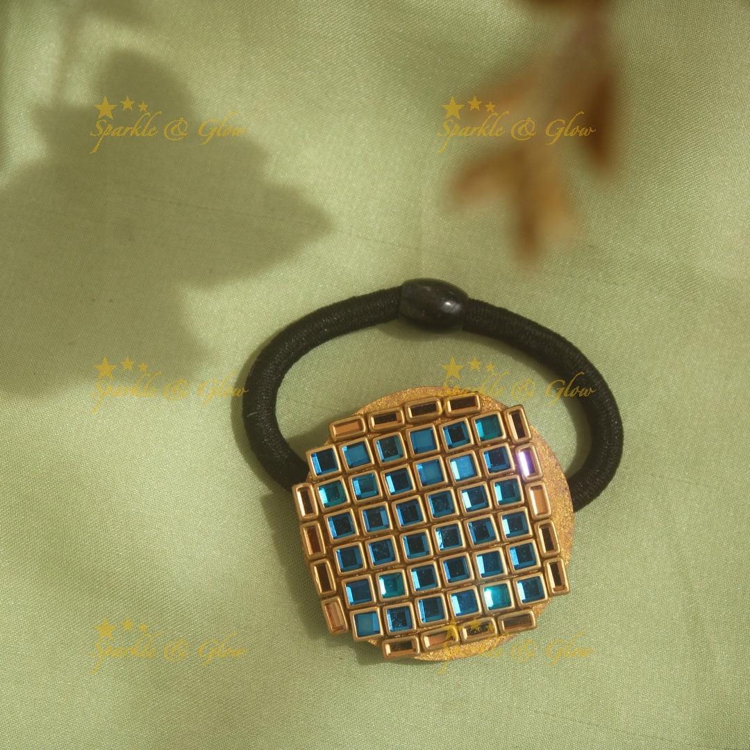 Beautiful Square shape kundan stone hair band - Sparkle and Glow