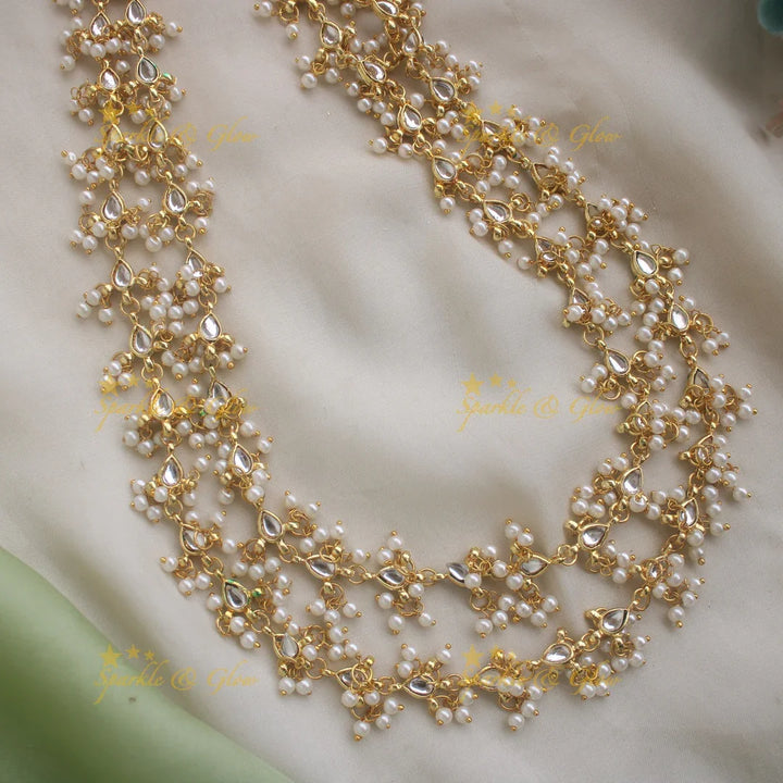 Stunning Floral Two Layered Guttapusalu Haram - Sparkle and Glow