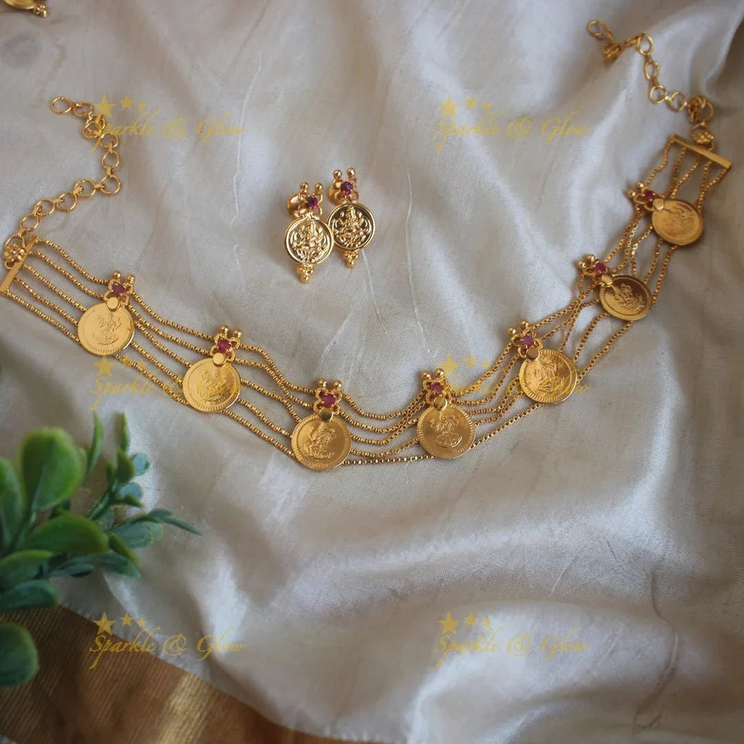 Stunning simplae Coin high neck choker - Sparkle and Glow
