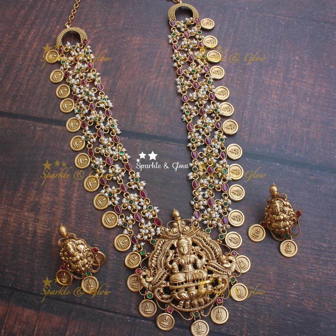 Gold look alike three layer coin nagas haram - Green - Sparkle and Glow