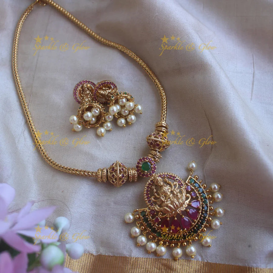 Beautiful Kemp Lakshmi Pendant necklace - Sparkle and Glow