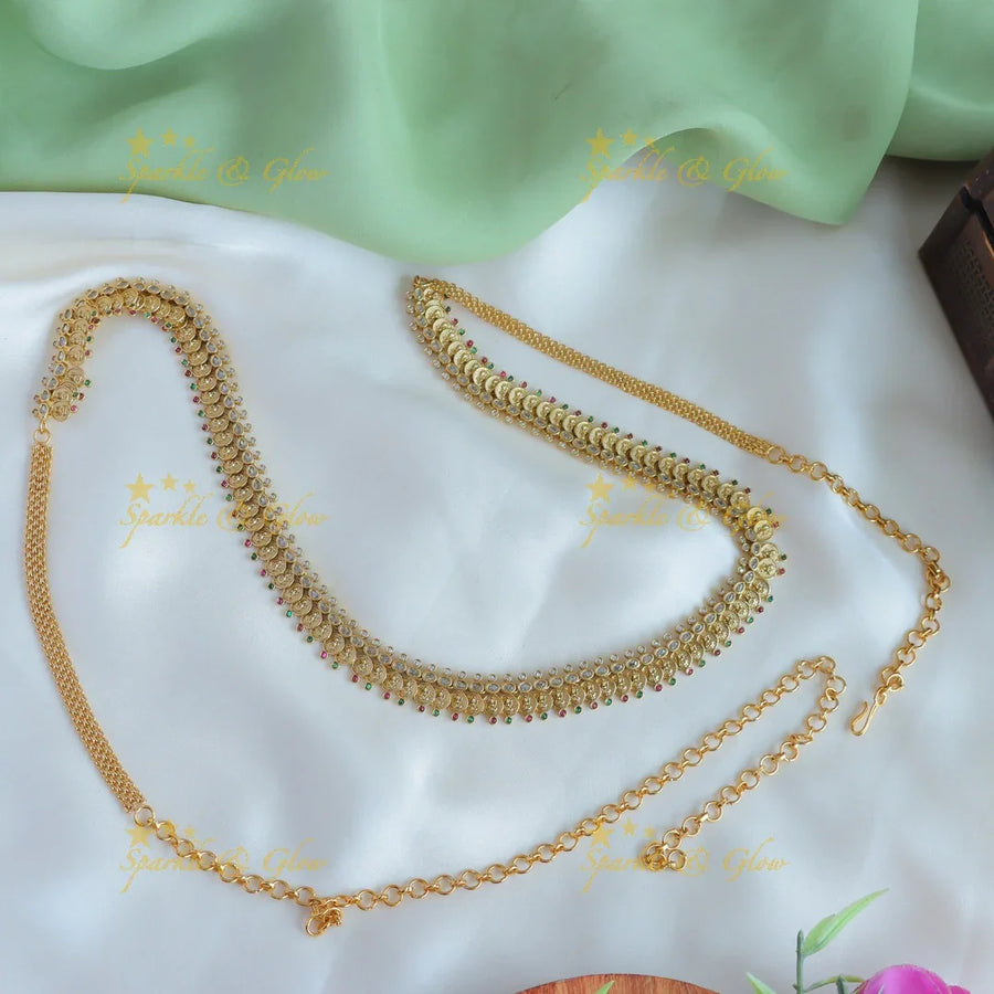 Gracious Dot design and Lakshmi Coin Hipchain - Sparkle and Glow