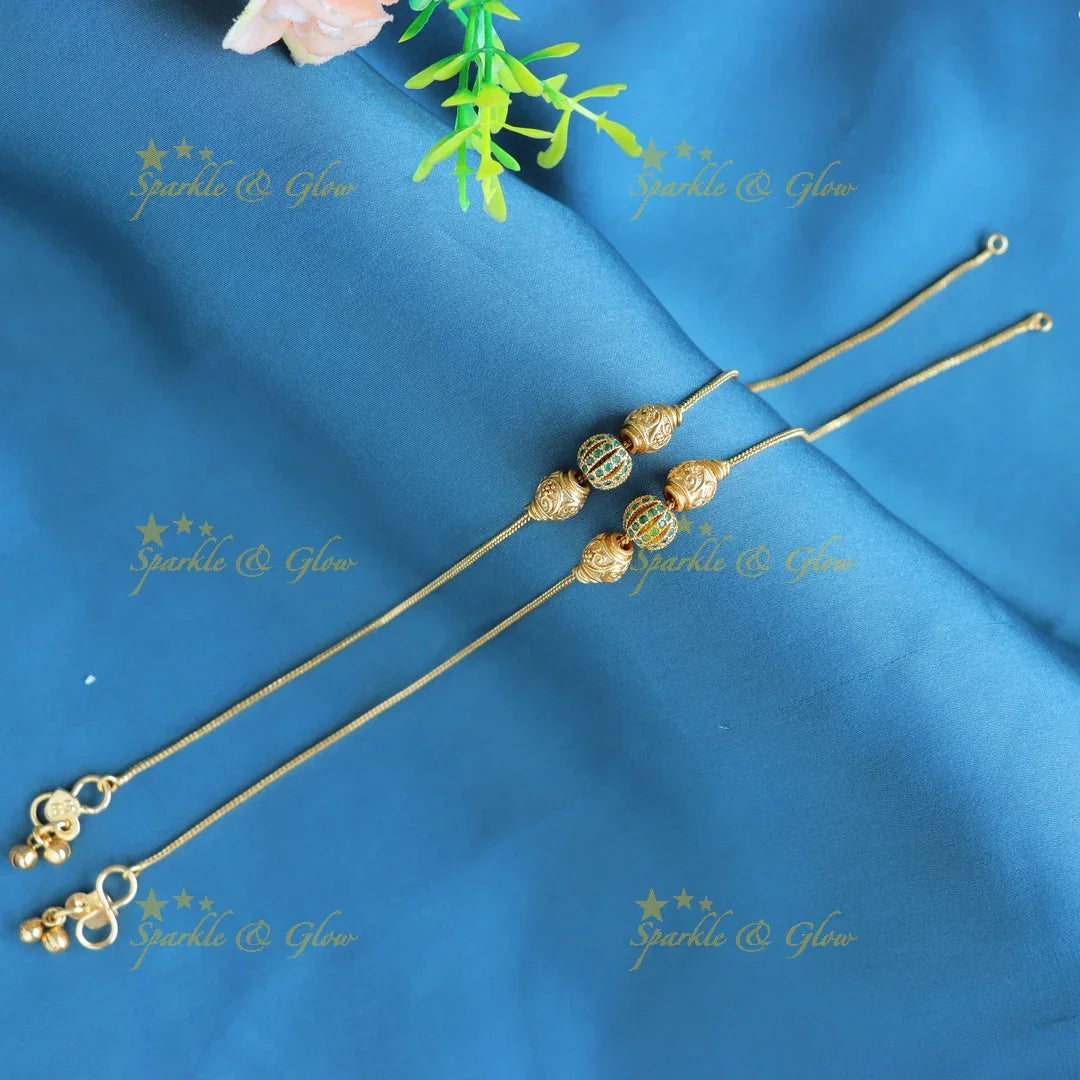 Beautiful Ball Beaded Anklet - Sparkle and Glow