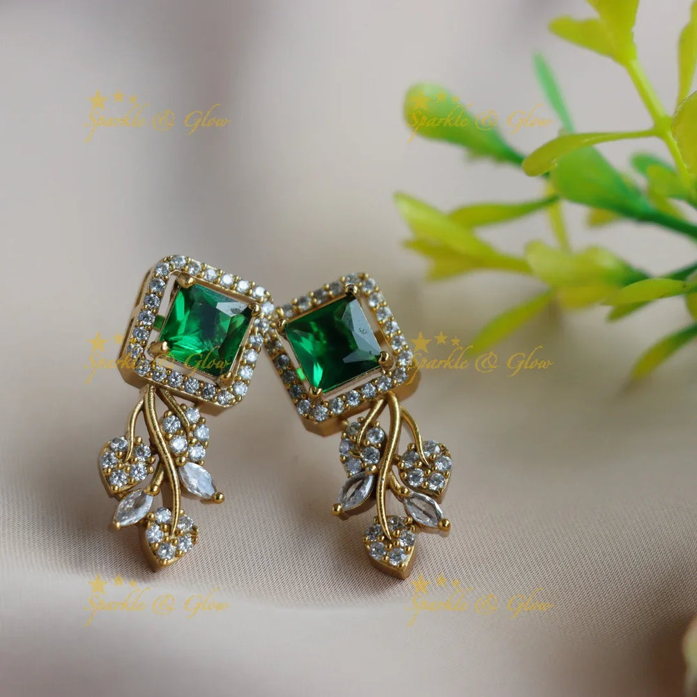 Stunning Branch design AD short necklace with multi colour interchangeable stones - Sparkle and Glow