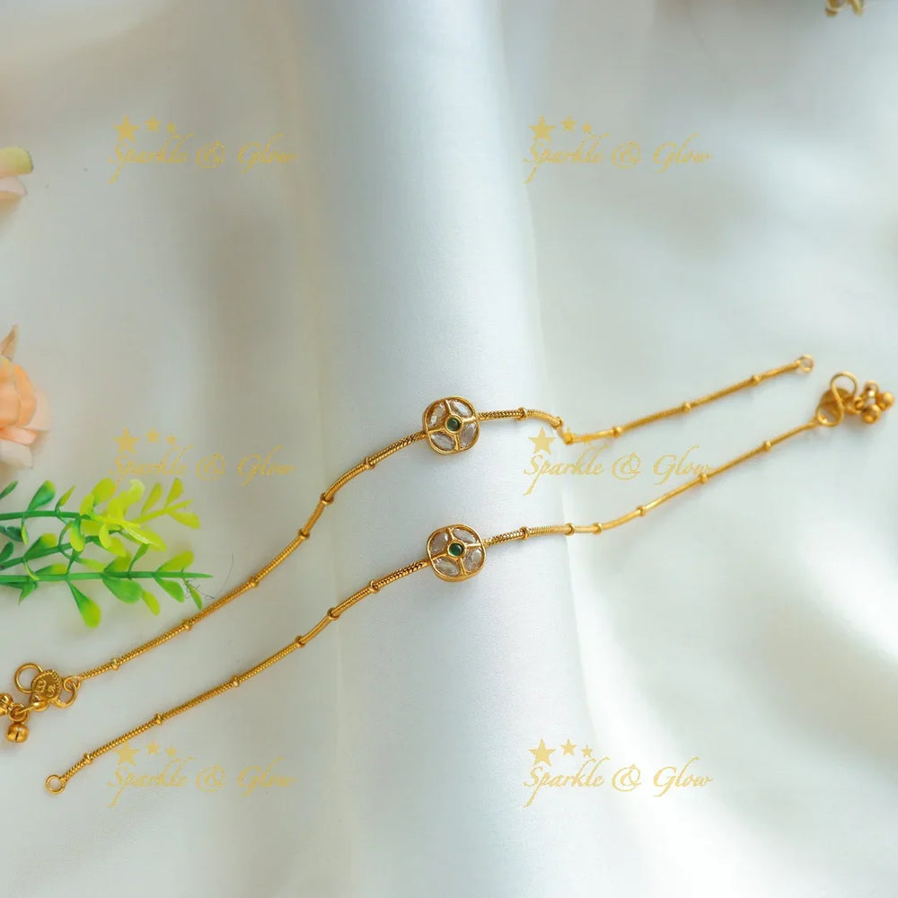 Sparkling non idol Anklet-Rubywhite - Sparkle and Glow