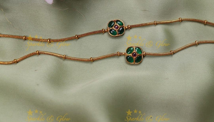 Sparkling non idol Anklet-Rubywhite - Sparkle and Glow