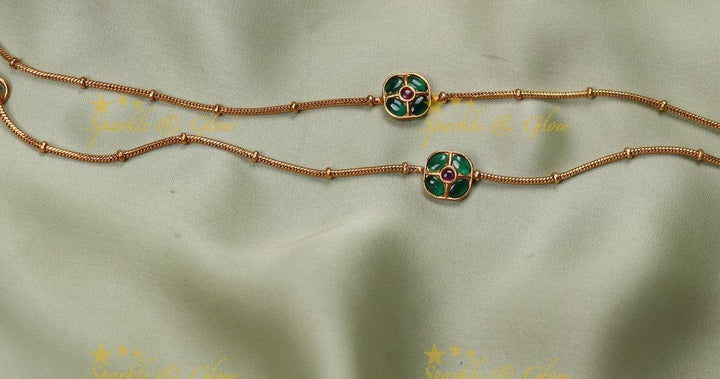 Sparkling non idol Anklet-Rubywhite - Sparkle and Glow