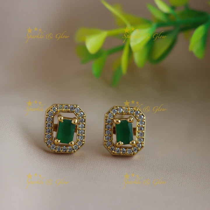 Stunning Leaflet design AD short necklace with multi colour interchangeable stones - Sparkle and Glow