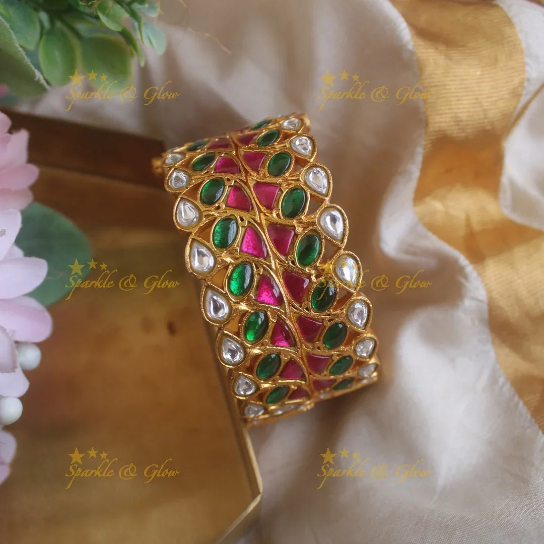 Beautiful Kundan stone bangles a pair - Sparkle and Glow
