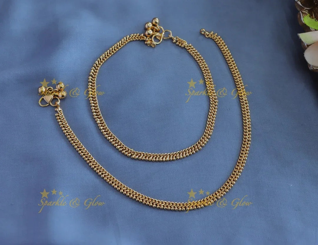 Elegant gold alike Anklet - Sparkle and Glow