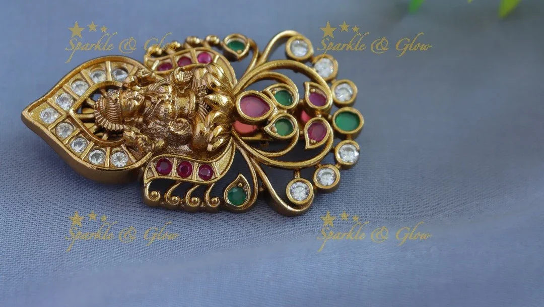 Beautiful Idol Lakshmi Floral Sareepin - Sparkle and Glow