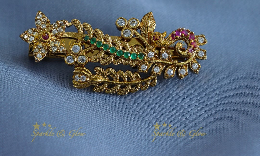 Elegant Peacock Floral Sareepin
