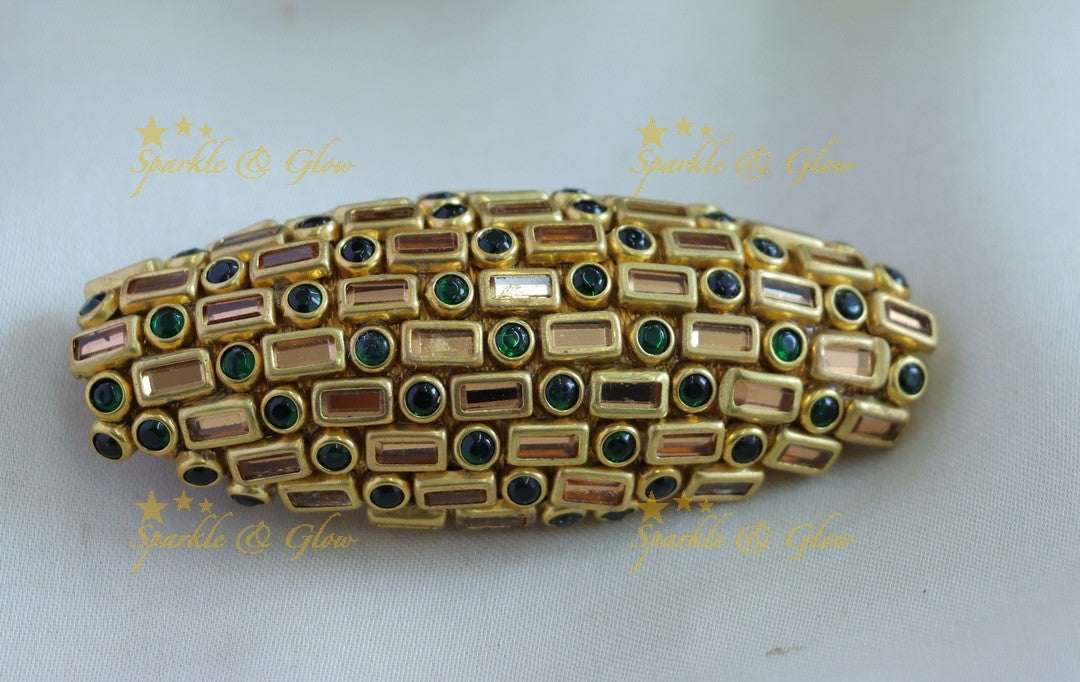 Elegant Box and dotted design Silkthread Sareepin