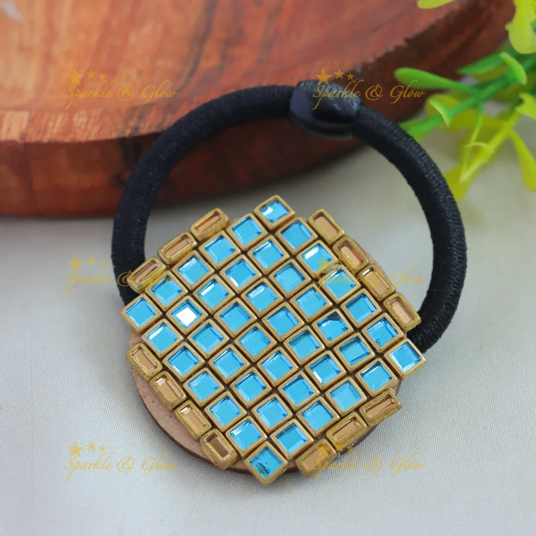 Beautiful square design Silkthread Hairband - Sparkle and Glow