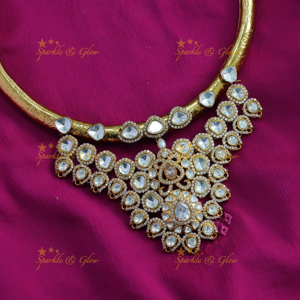 Sparkling Floral design victorian AD hasli choker - Sparkle and Glow
