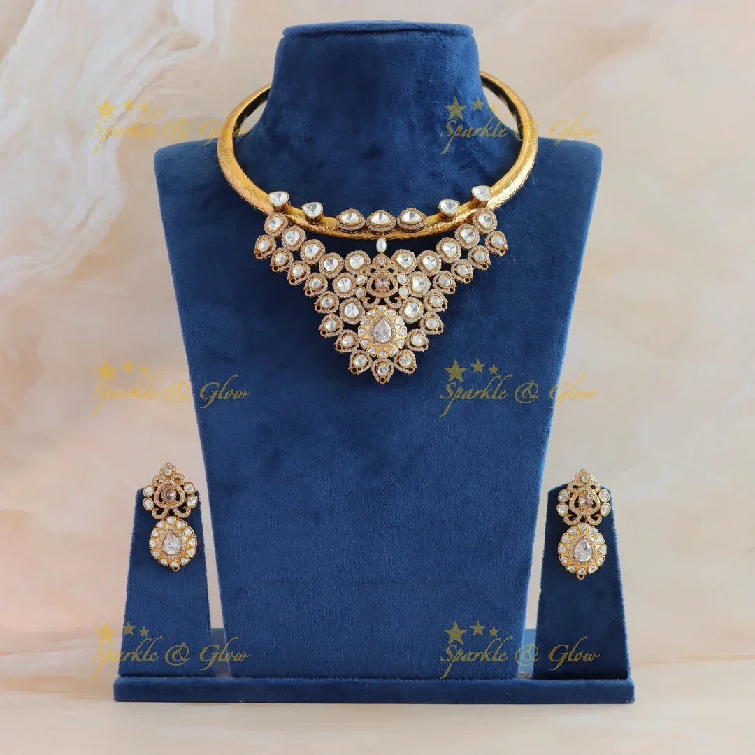 Sparkling Floral design victorian AD hasli choker - Sparkle and Glow