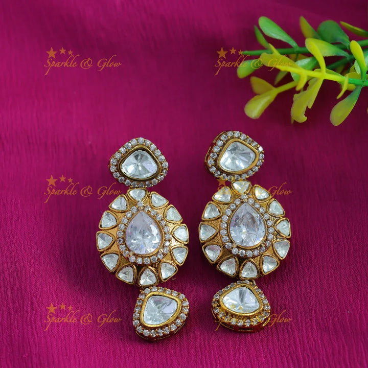 Elegant Floral drop victorian AD hasli choker - Sparkle and Glow