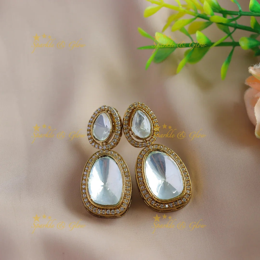 Stunning Peacock design and oval stone victorian AD hasli choker - Sparkle and Glow