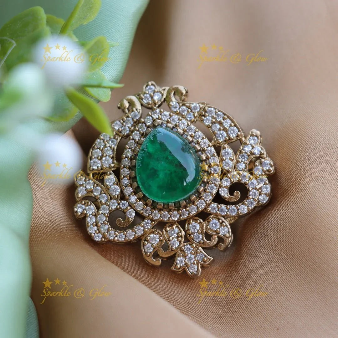 Elegant peacock design victorian finger ring - Sparkle and Glow