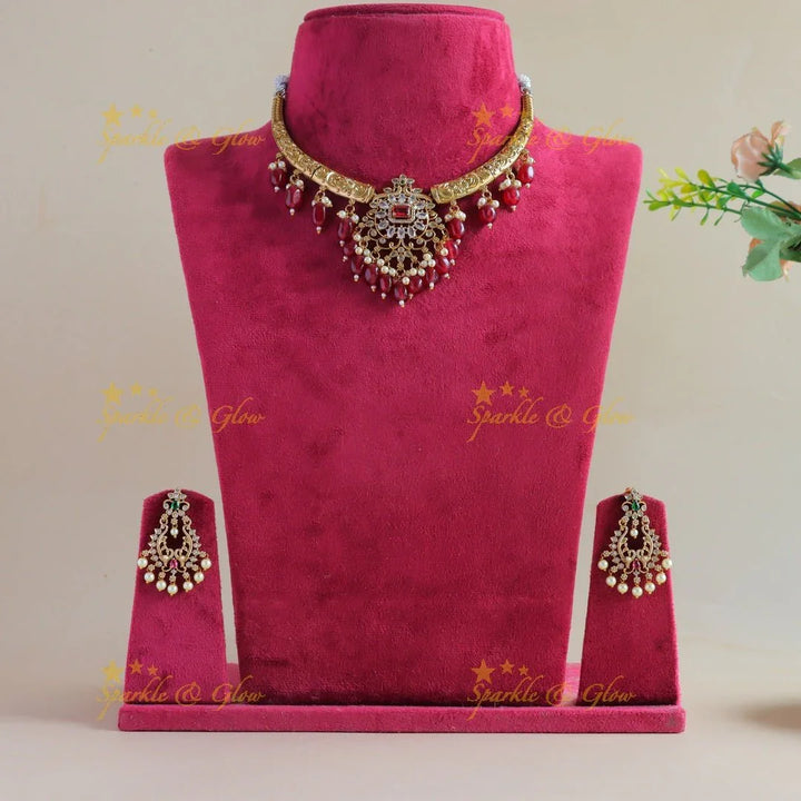 Elegant Grand Floral Peacock pendant carved AD pipe necklace-Green - Sparkle and Glow