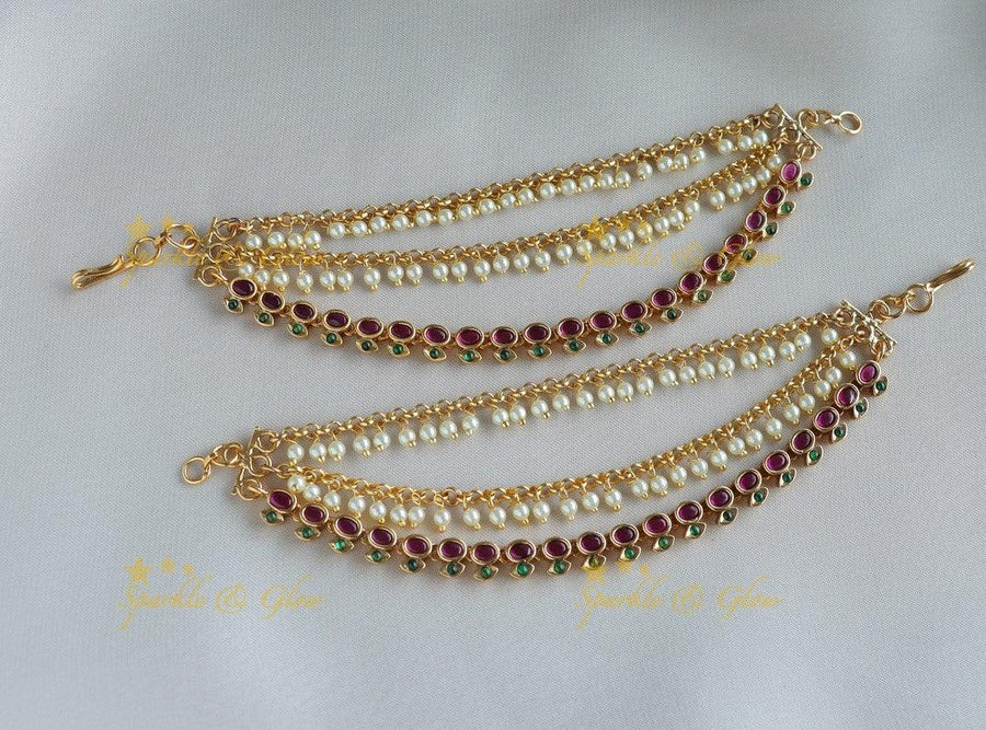 Statement Kemp Stone Earchain - Sparkle and Glow