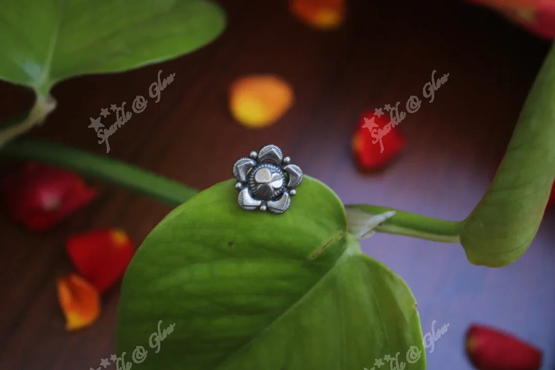 Sterling silver pierced nose pin - Sparkle and Glow