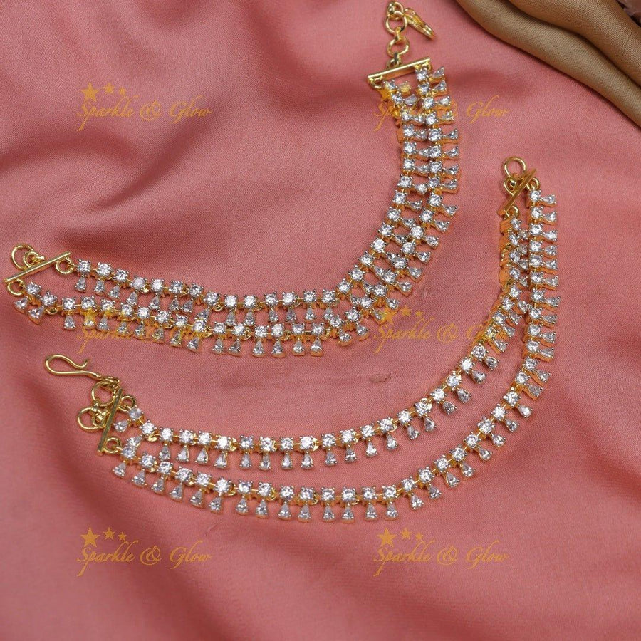 Sparkling Waterdrop and Dot design Single line AD Earchain - Sparkle and Glow