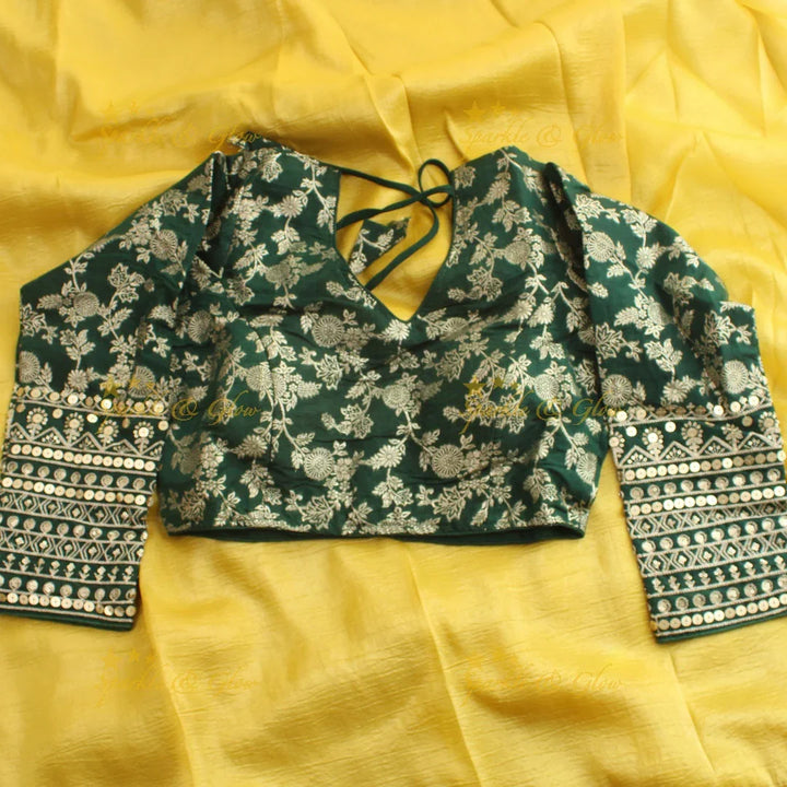 Pretty yellow colour tissue organza saree with readymade blouse - Sparkle and Glow