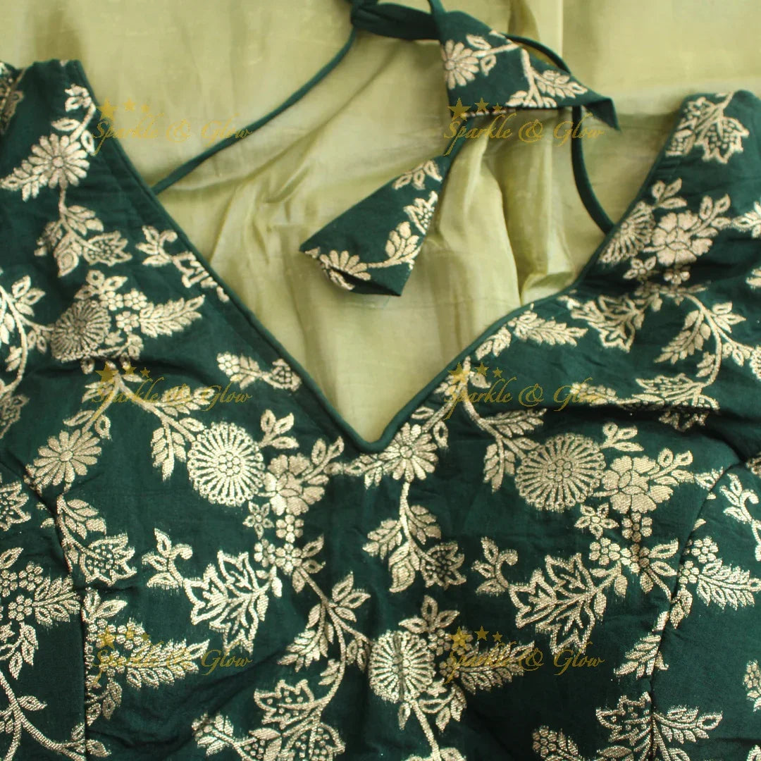 Pretty yellow colour tissue organza saree with readymade blouse - Sparkle and Glow