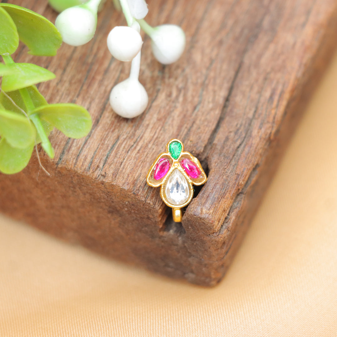 Exquisite Multi-Color Festive Nose Pin for Celebrations