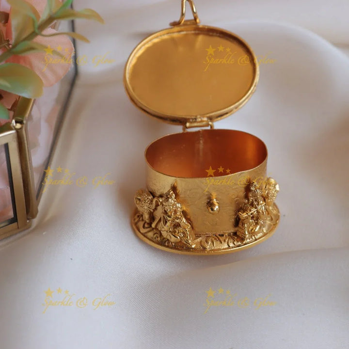 Stunning Idol Lakshmi and Multi God design Kumkum box - Sparkle and Glow